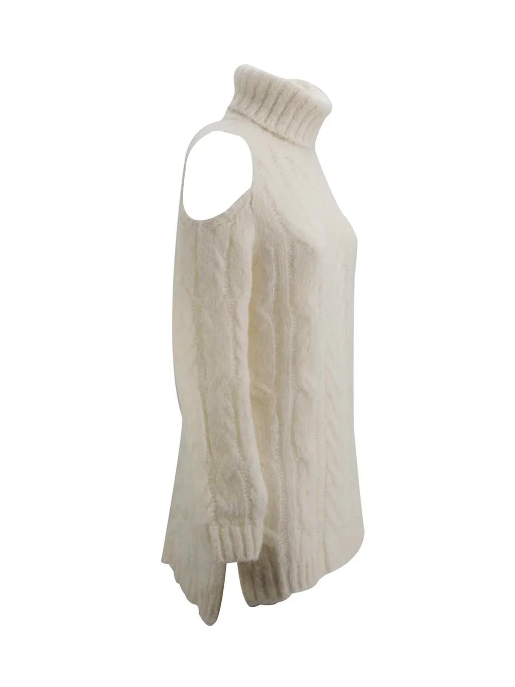 P.A.R.O.S.H. Roll Neck Cold-Shoulder Jumper