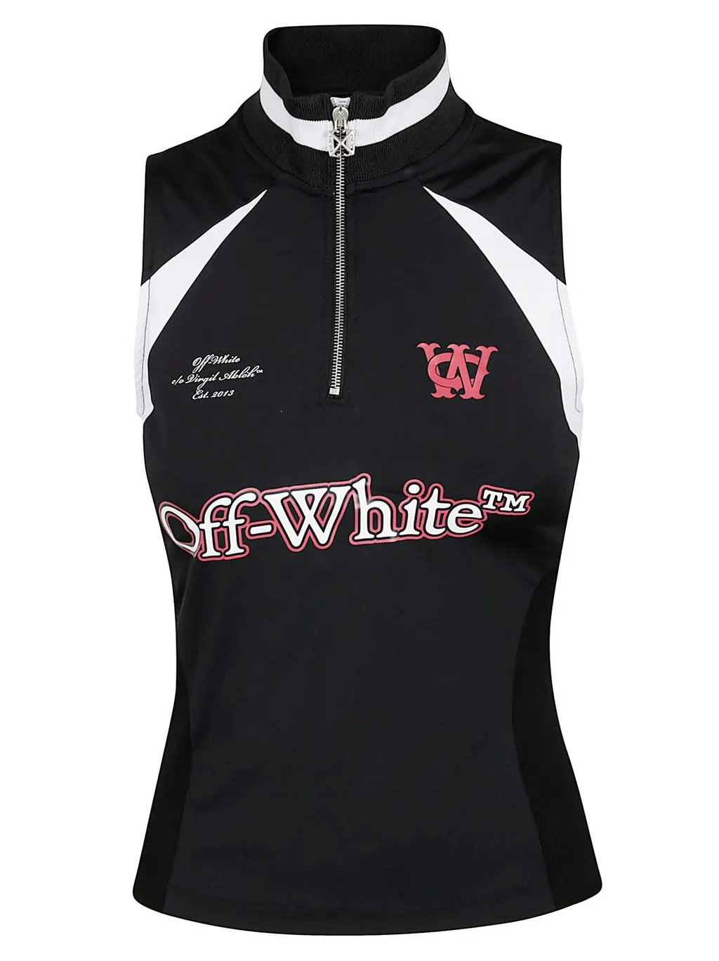 Off-White Logo Printed High Neck Top