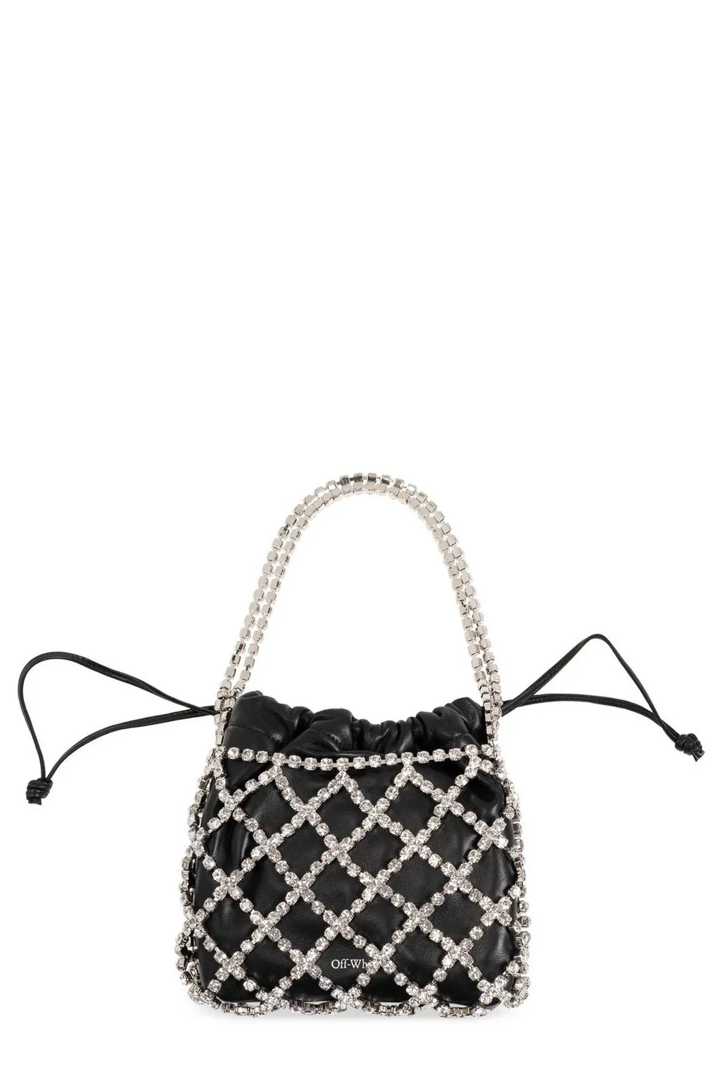 Off-White Embellished Drawstring Tote Bag