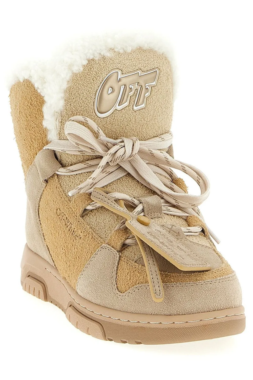 Off-White Winter Lace-Up Ankle Boots