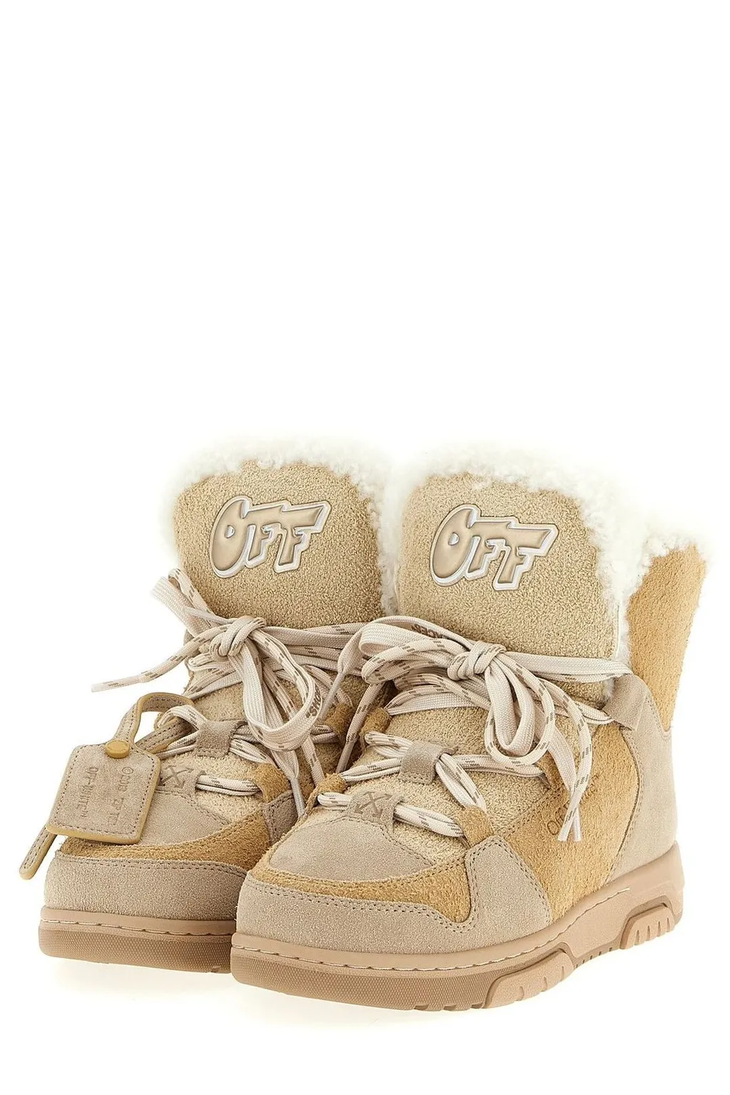 Off-White Winter Lace-Up Ankle Boots