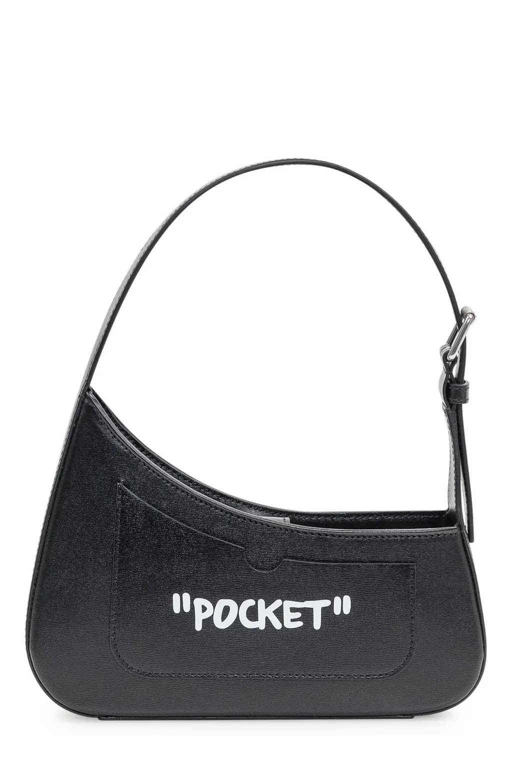 Off-White Jitney Quote Logo Plaque Shoulder Bag