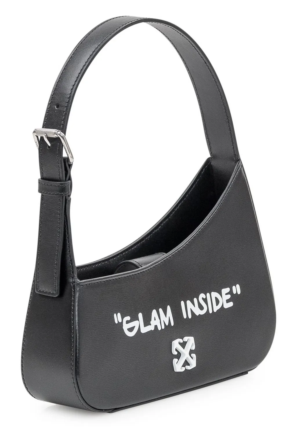 Off-White Jitney Quote Logo Plaque Shoulder Bag