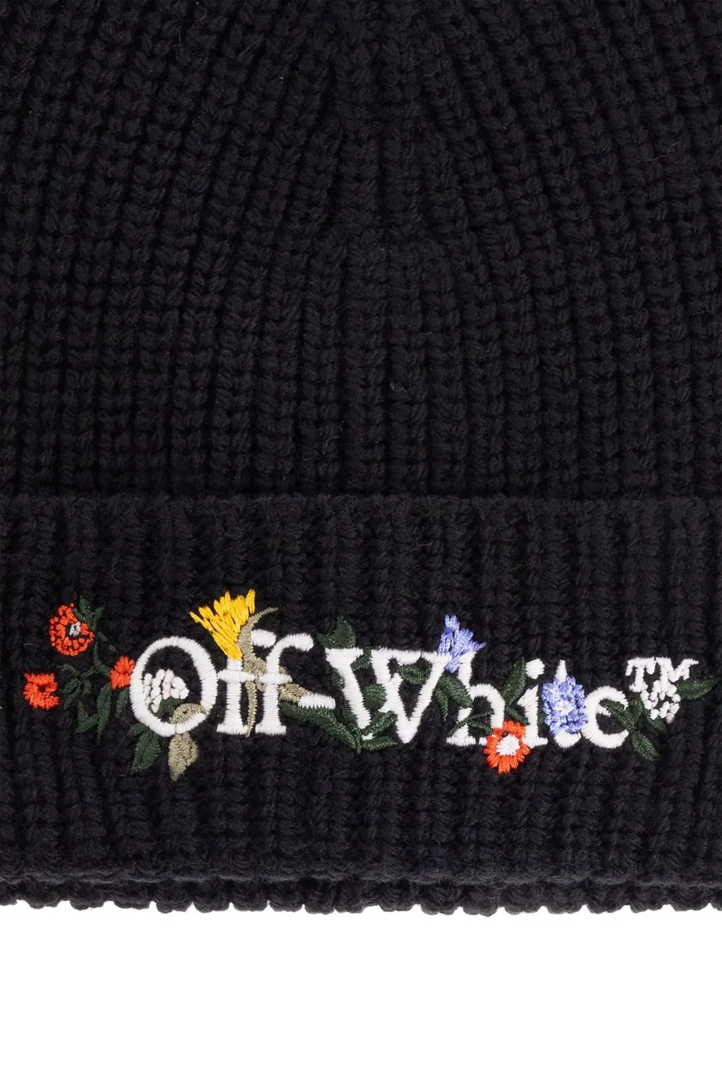 Off-White Logo Embroidered Knitted Beanie