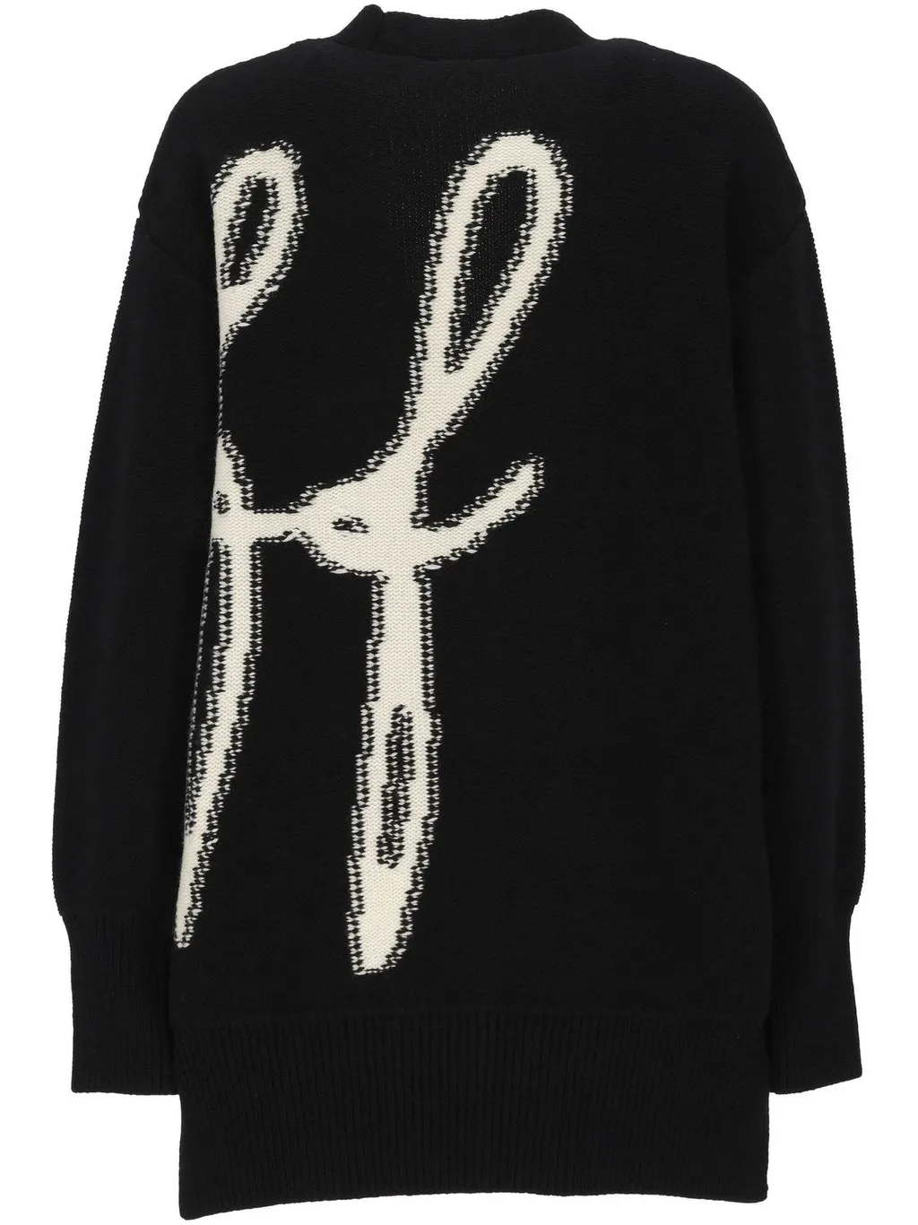 Off-White Button-Up V-Neck Cardigan