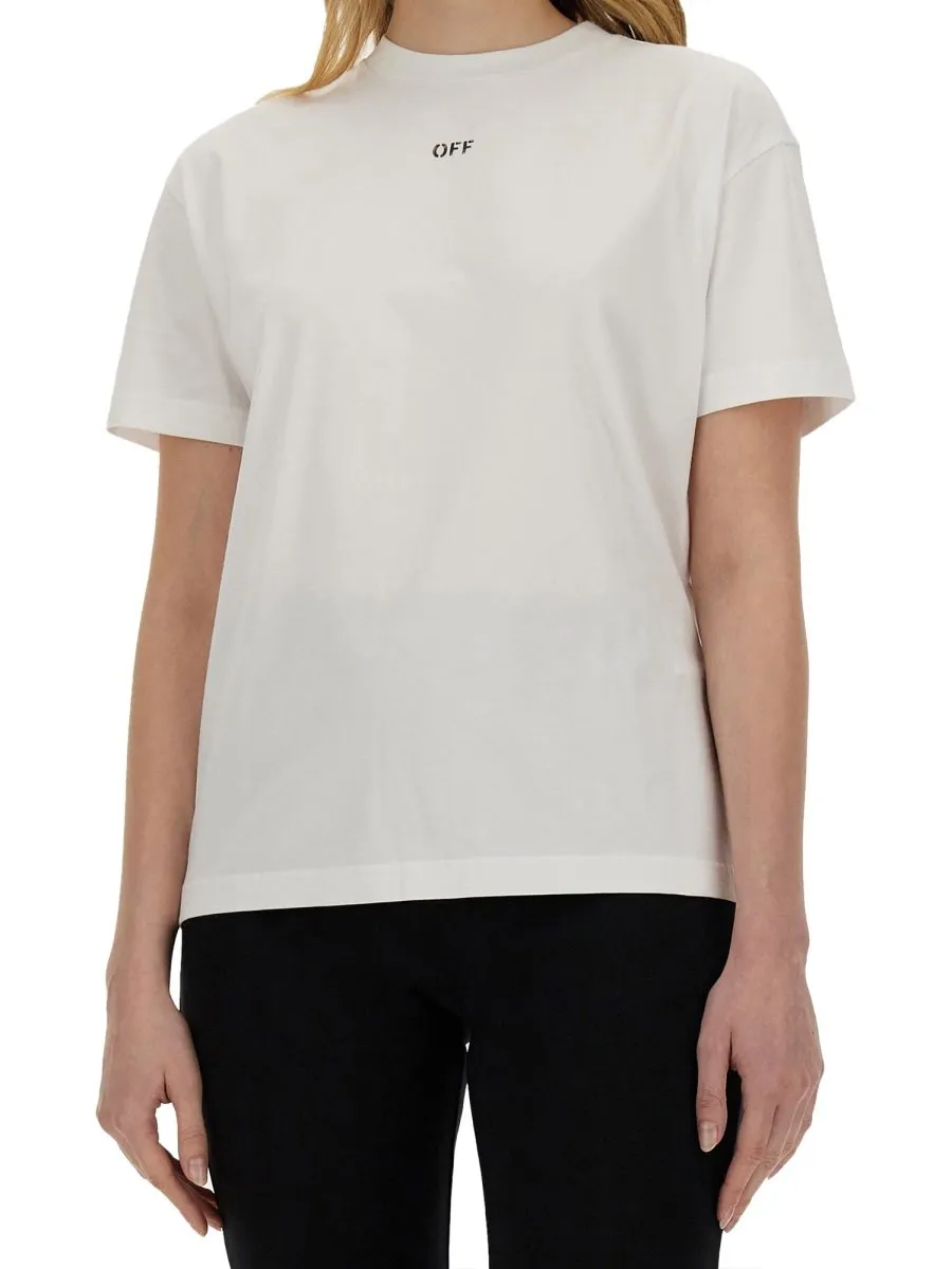 Off-White Diag-Stripe Crewneck T-Shirt