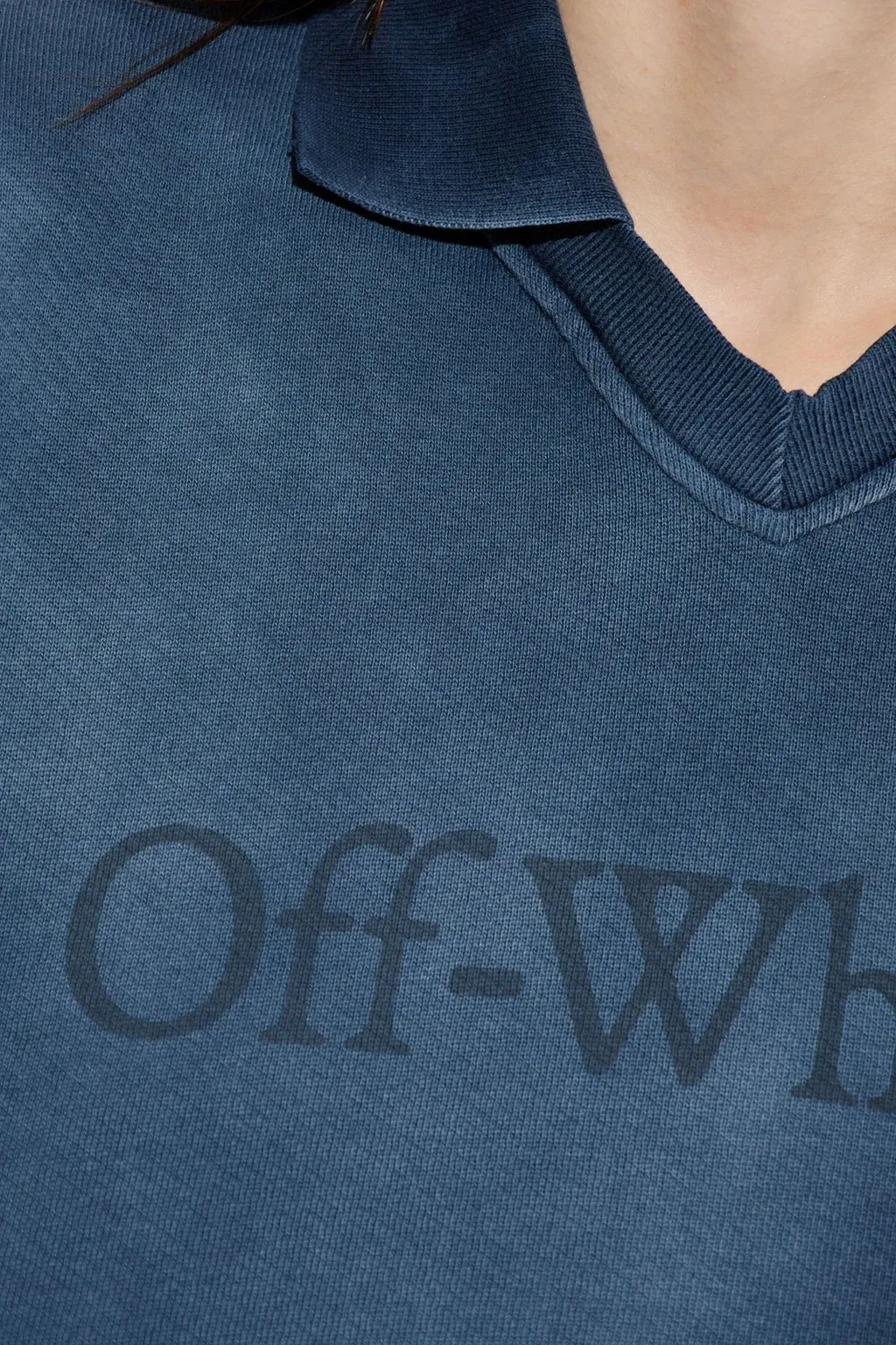 Off-White Logo Printed Cropped Sweatshirt