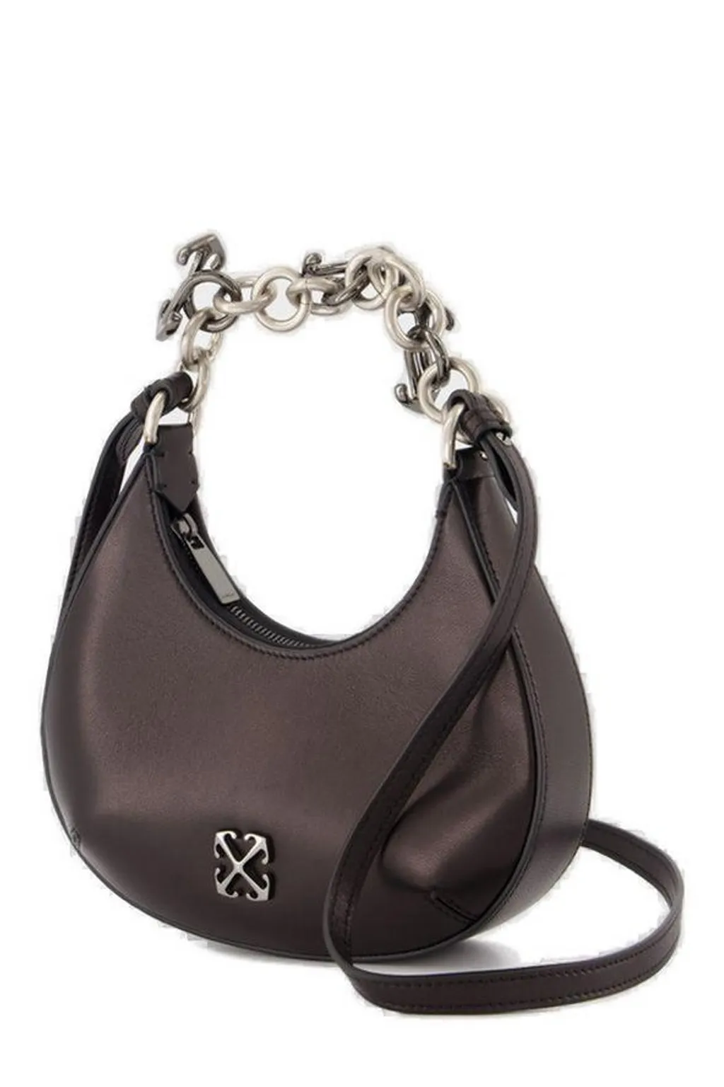 Off-White Hemisphere Zip-Up Top Handle Bag