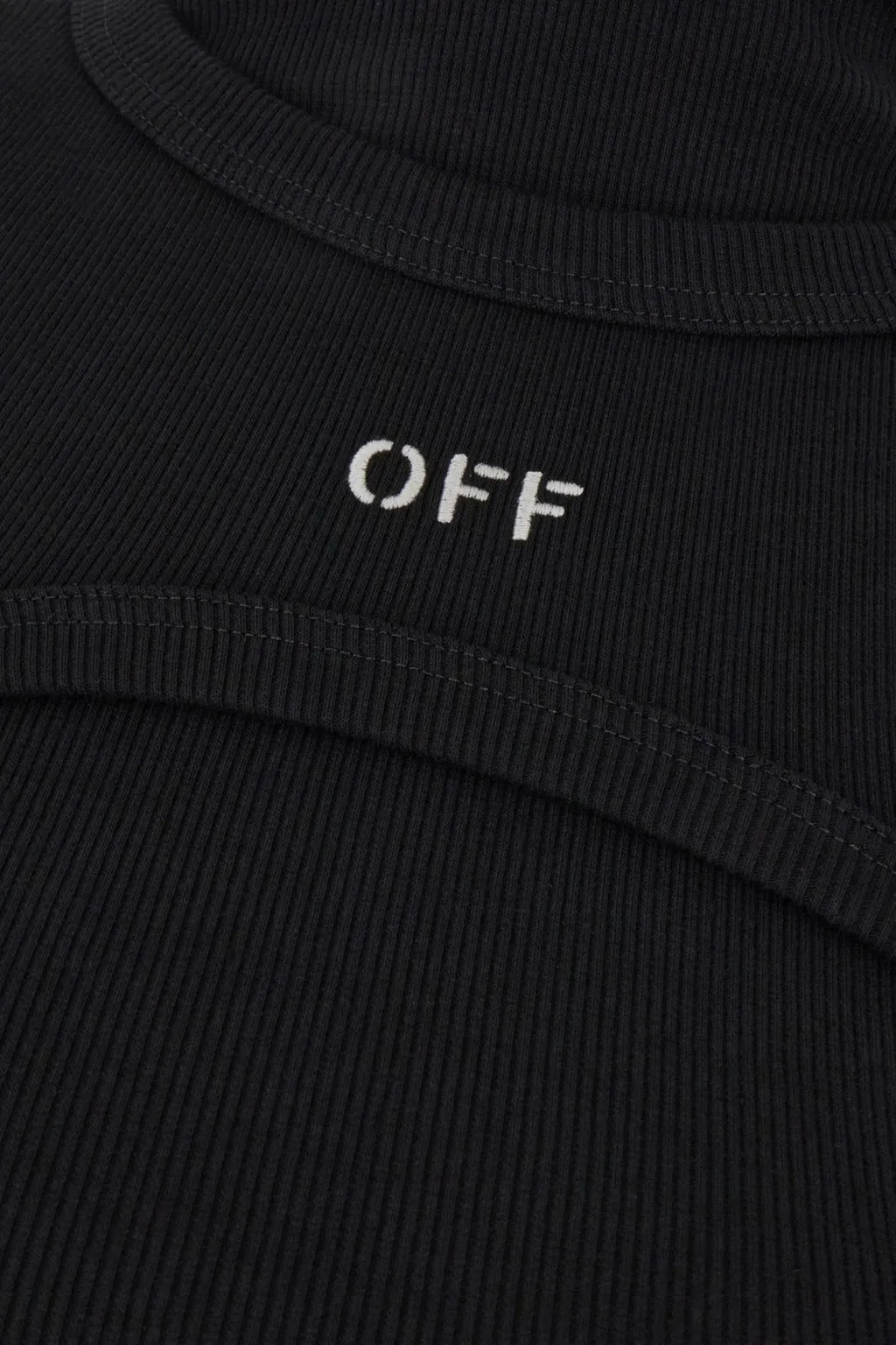Off-White High-Neck Stretch Dress
