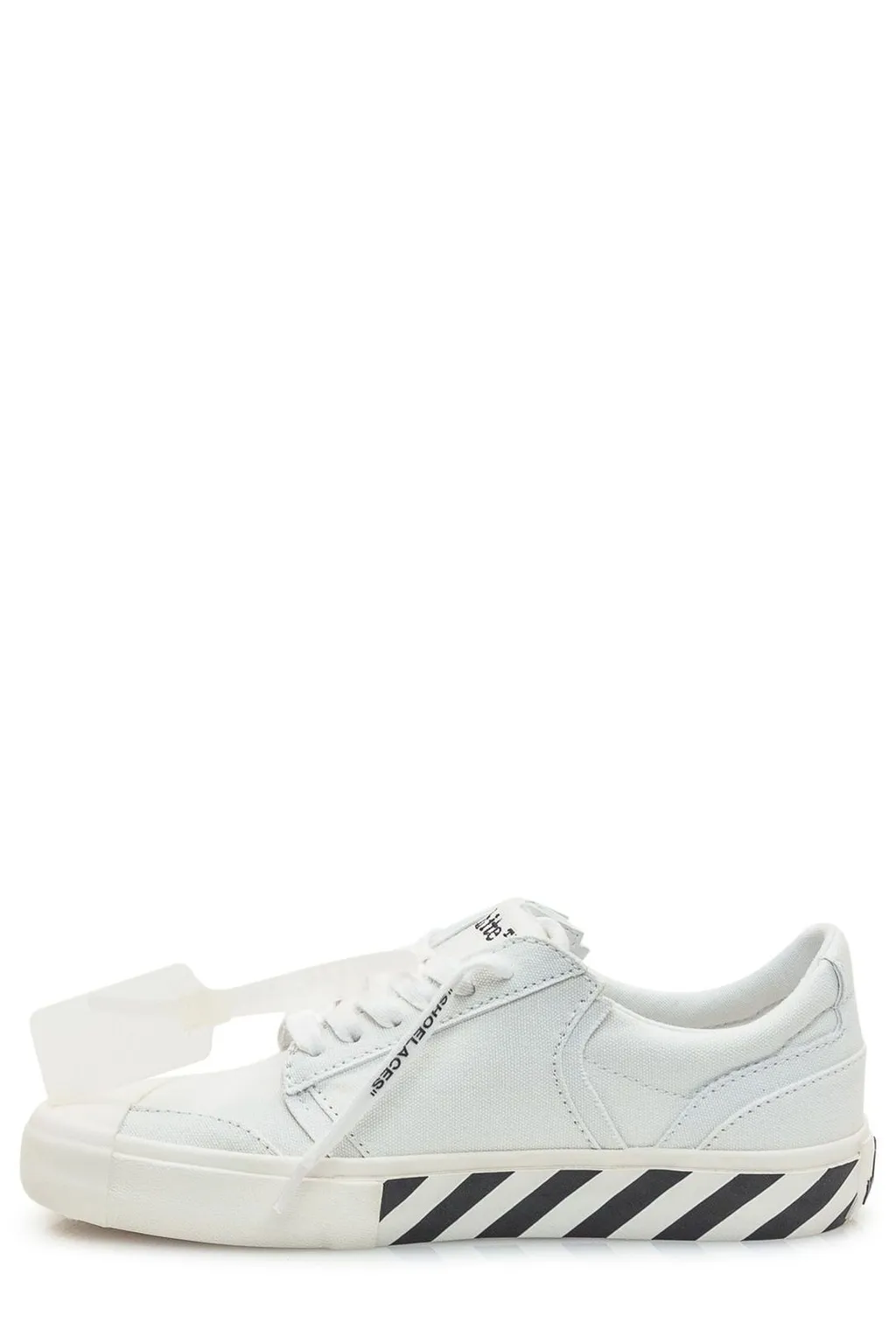 Off-White Stripe Detailed Lace-Up Sneakers