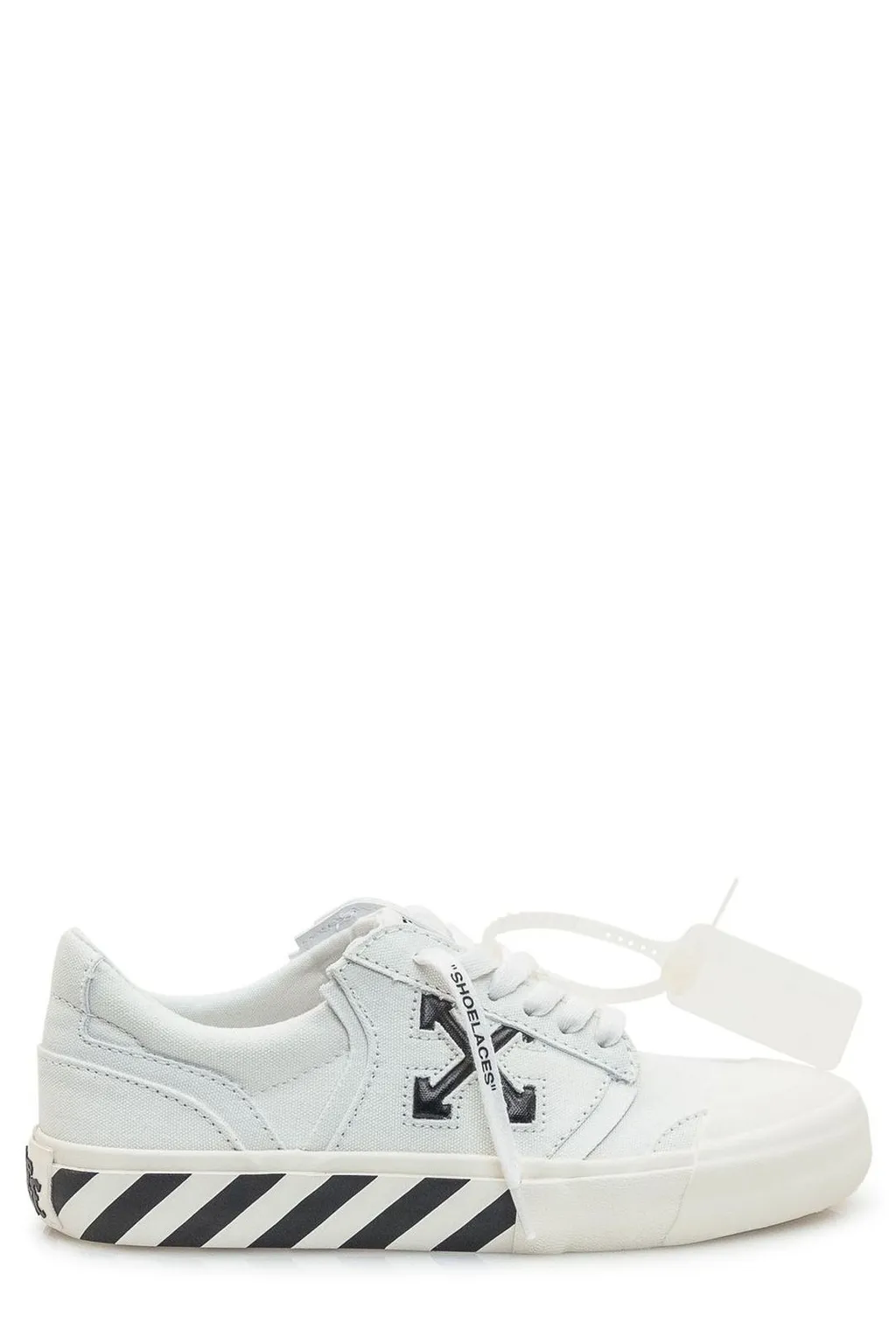 Off-White Stripe Detailed Lace-Up Sneakers