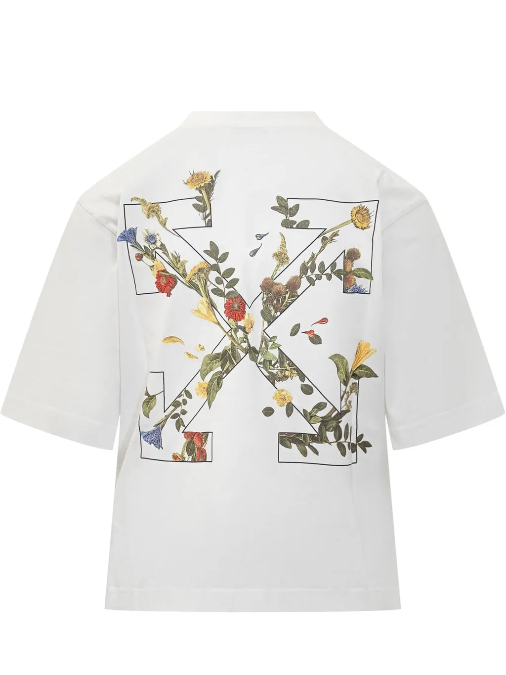 Off-White Arrow Flower Printed Crewneck T-Shirt