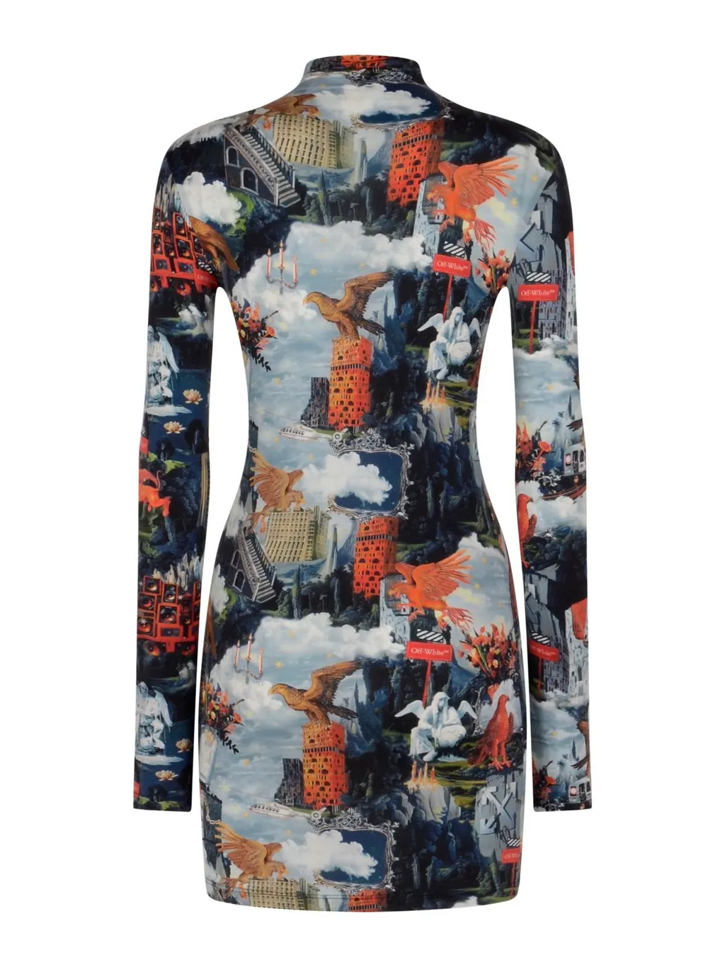 Off-White World Paint Second Skin Mini Dress
