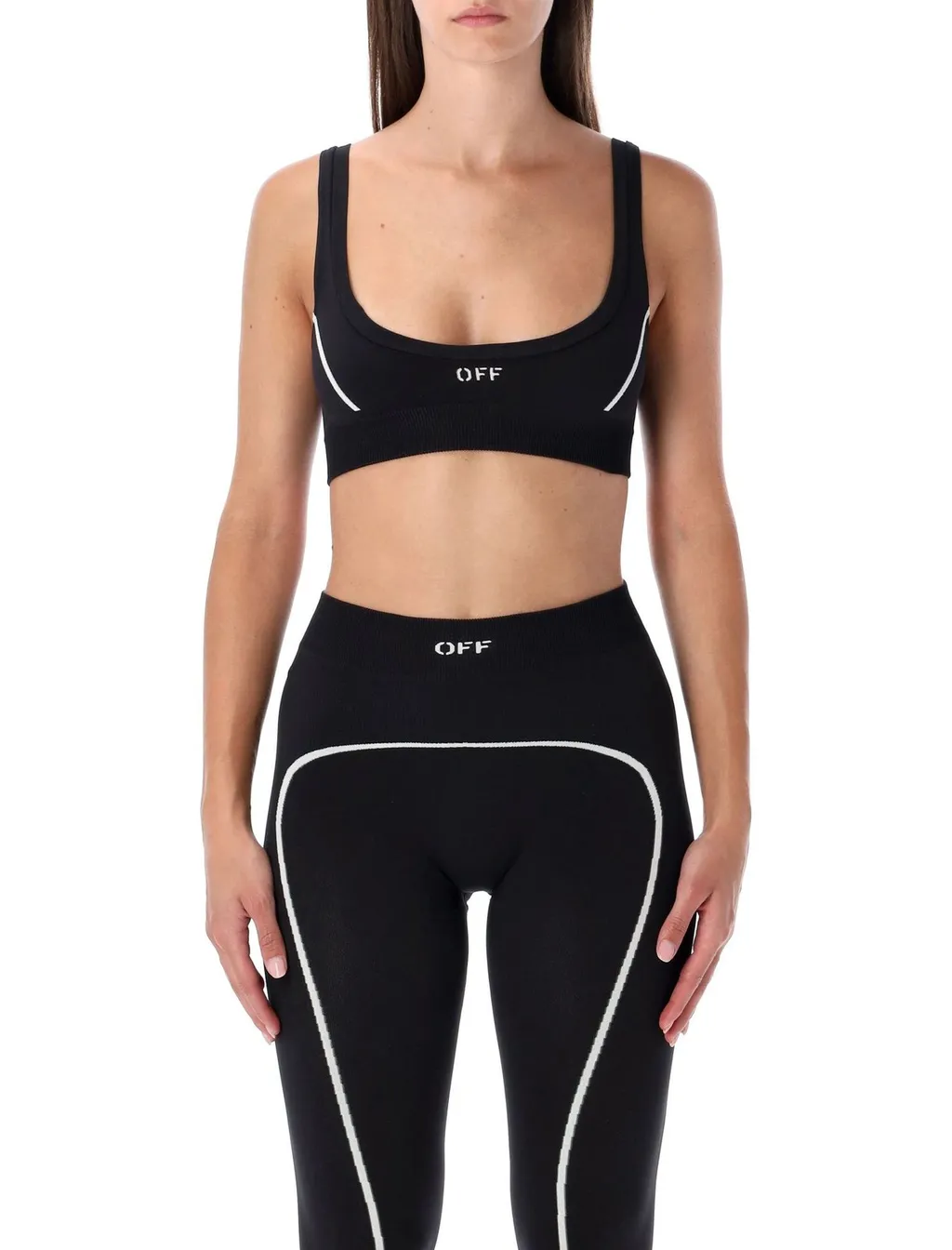 Off-White Logo Detailed Sleeveless Ribbed Top