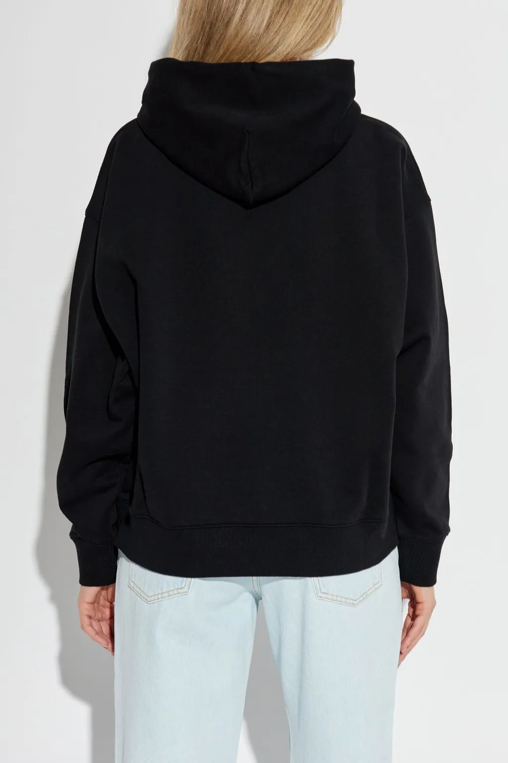 Off-White Slogan Printed Drawstring Hoodie