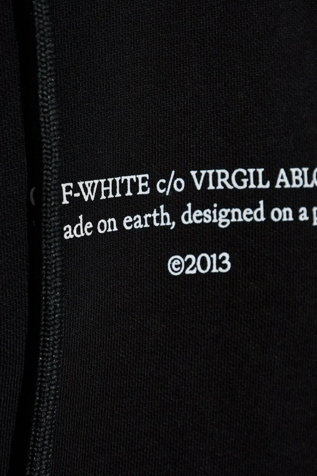 Off-White Slogan Printed Drawstring Hoodie