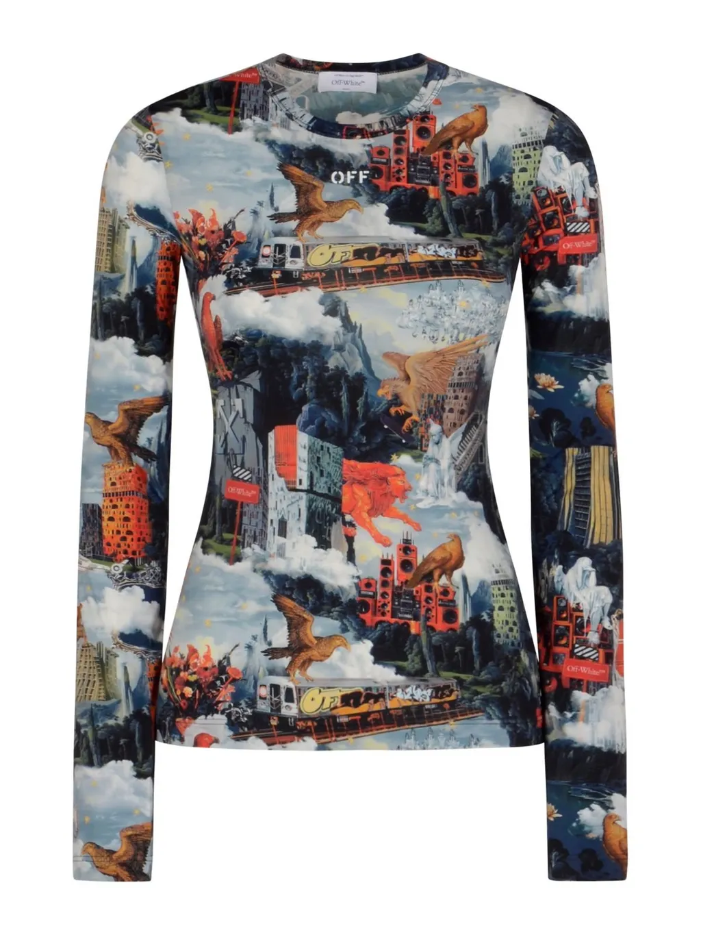 Off-White All-Over Printed Crewneck Top