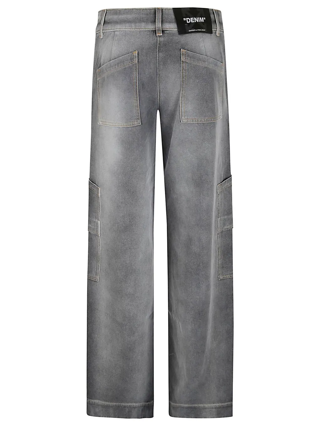 Off-White Logo Patch Straight Leg Jeans