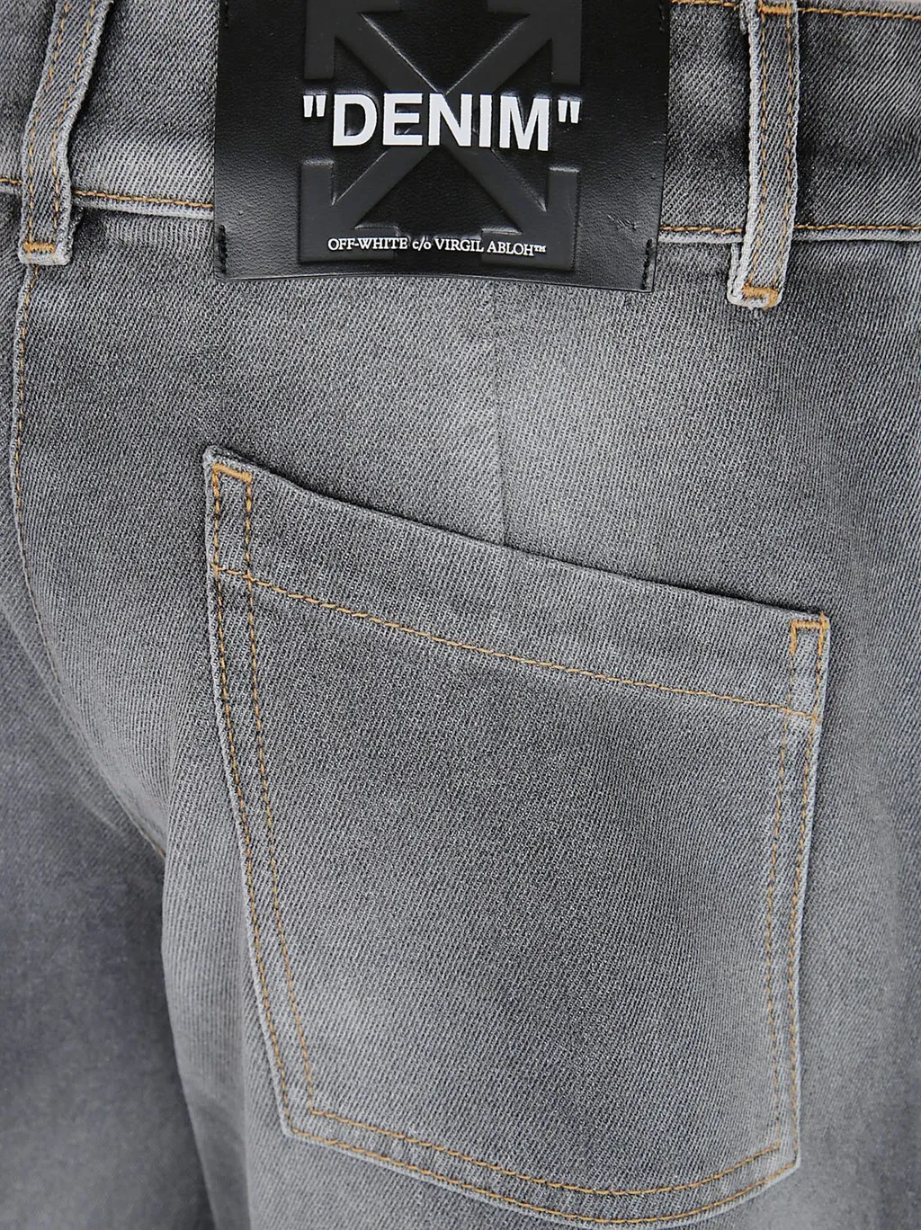 Off-White Logo Patch Straight Leg Jeans