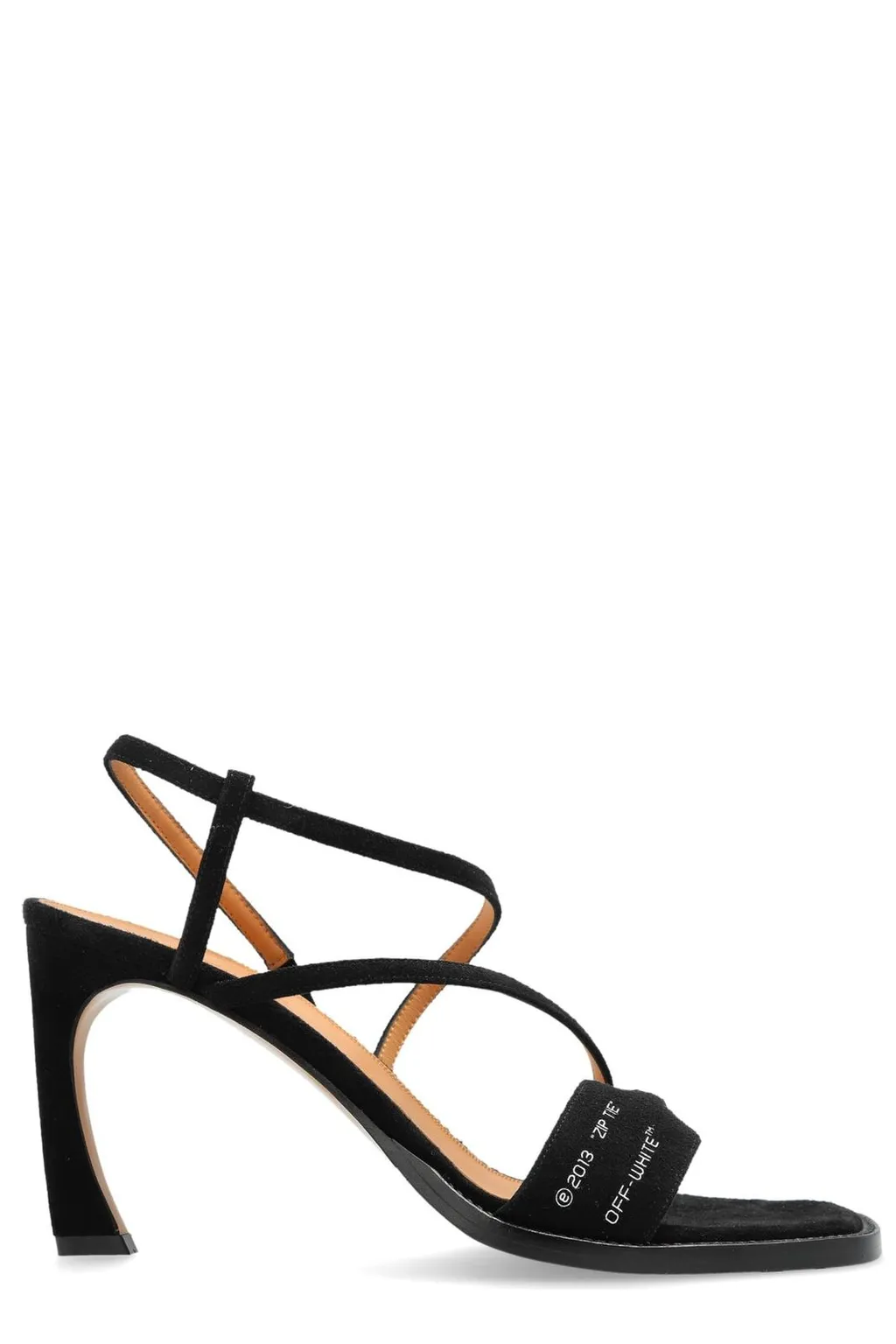 Off-White Strappy Square Toe Sandals