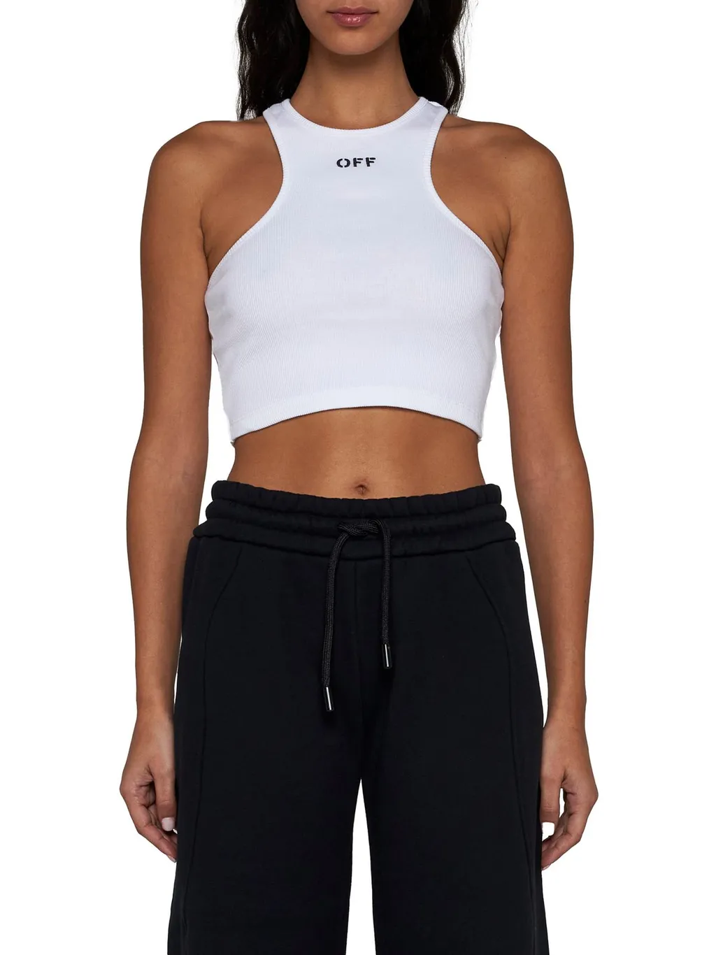 Off-White Off-Stamp Sleeveless Cropped Top
