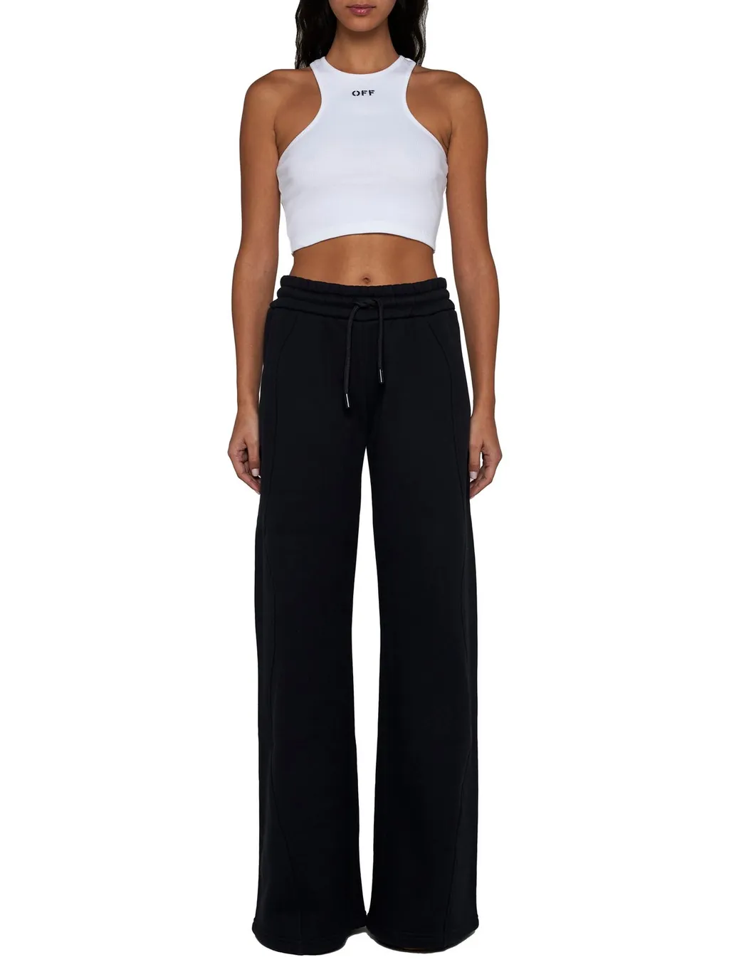 Off-White Off-Stamp Sleeveless Cropped Top