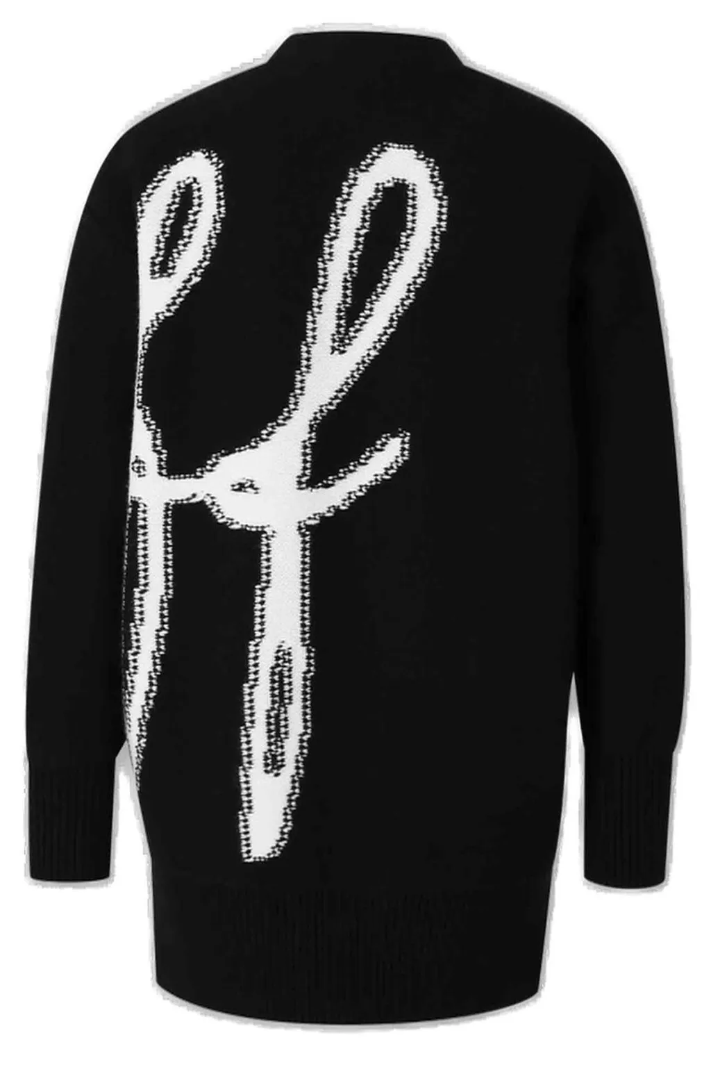Off-White V-Neck Button-Up Cardigan