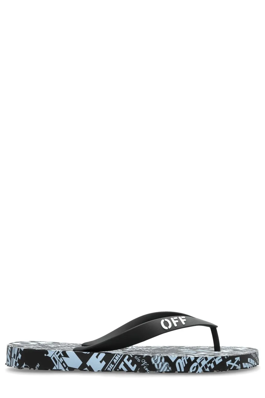 Off-White Allover Logo Printed Flip Flops