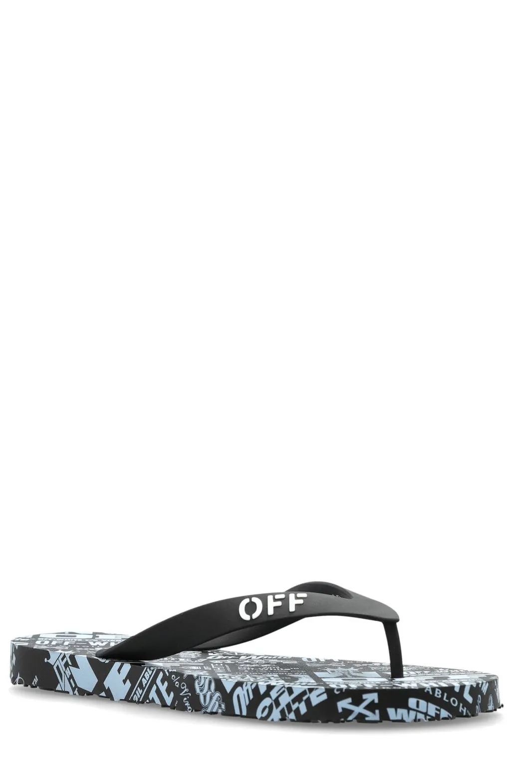 Off-White Allover Logo Printed Flip Flops