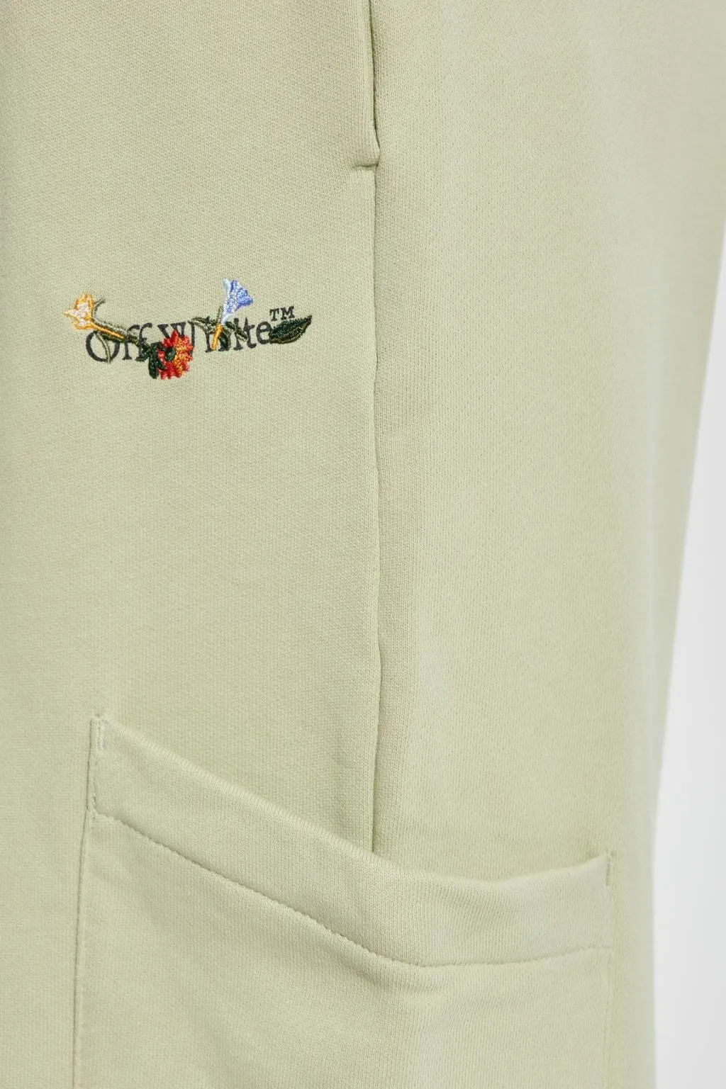 Off-White Floral Logo Embroidered Drawstring Sweatpants