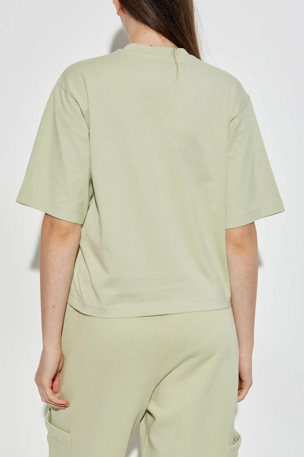 Off-White Floral Logo Embroidered Crewneck T-Shirt