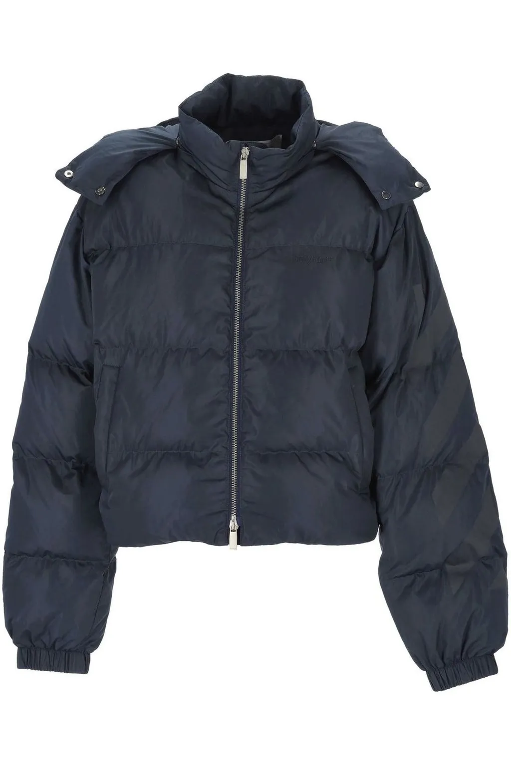 Off-White Zip-Up High Neck Jacket