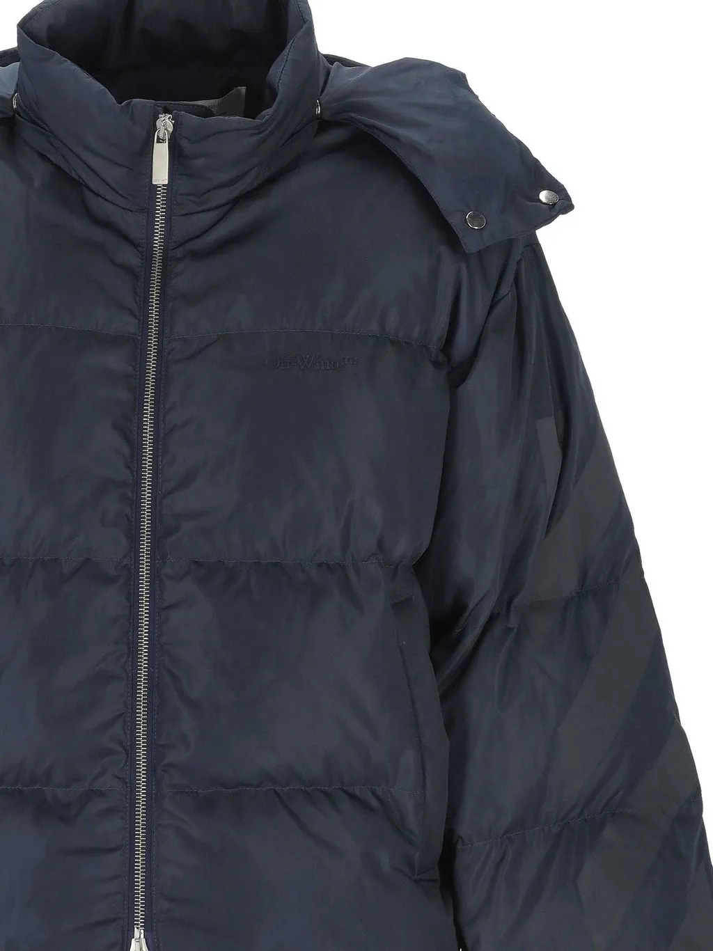 Off-White Zip-Up High Neck Jacket