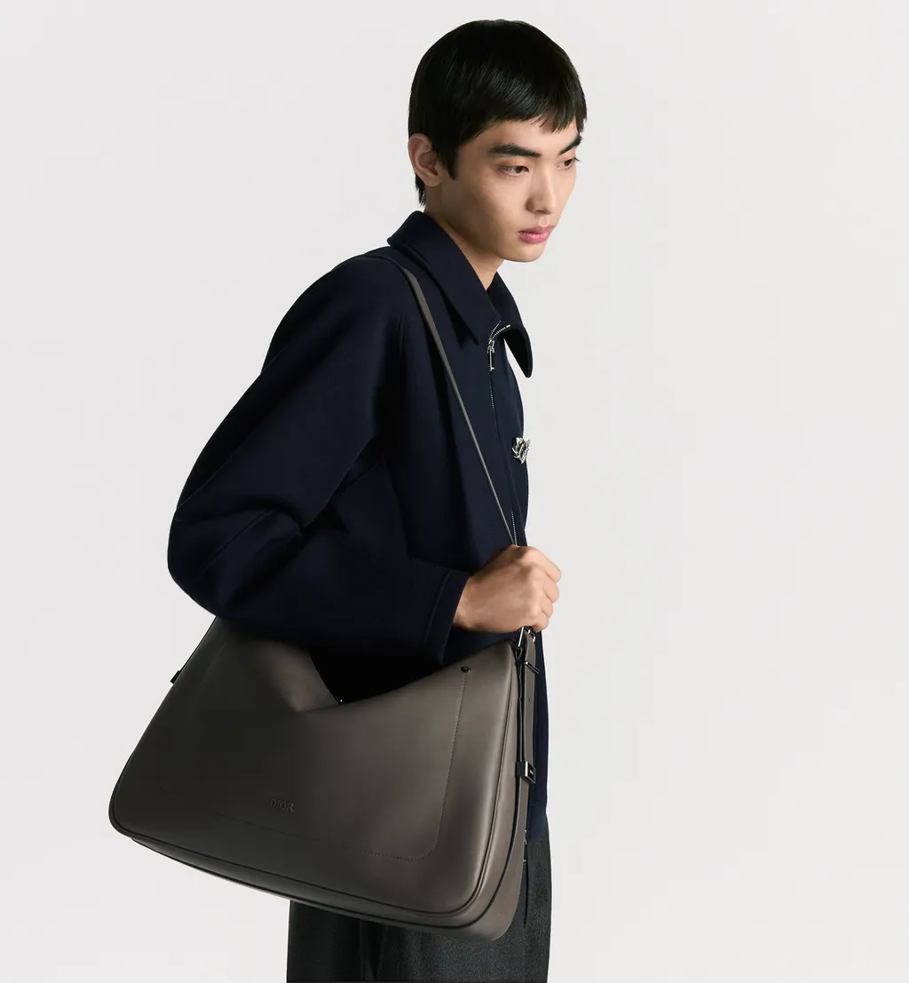 Large Dior Slider Zipped Hobo Bag
