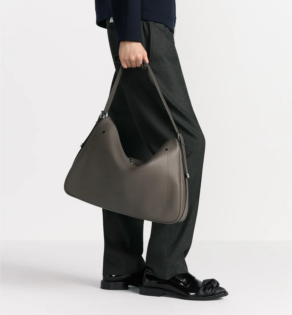 Large Dior Slider Zipped Hobo Bag
