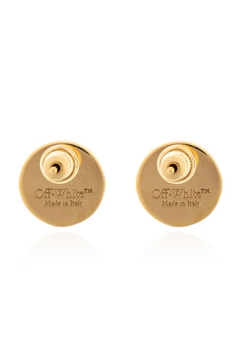 Off-White Logo Engraved Earrings