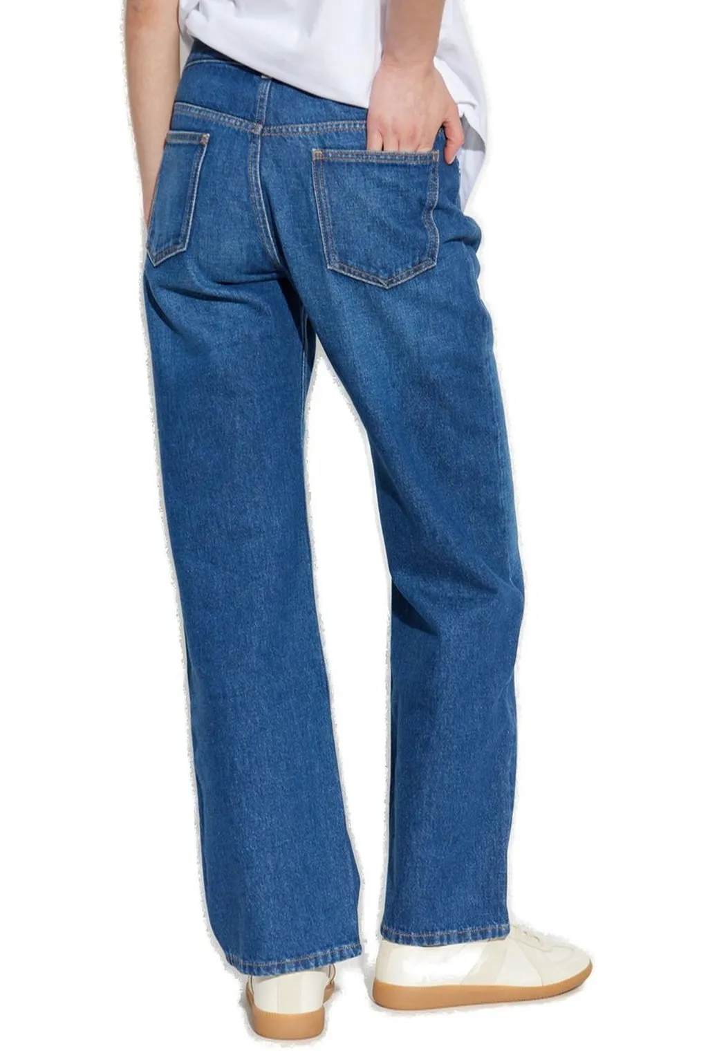 Off-White Logo Patch Straight Leg Jeans