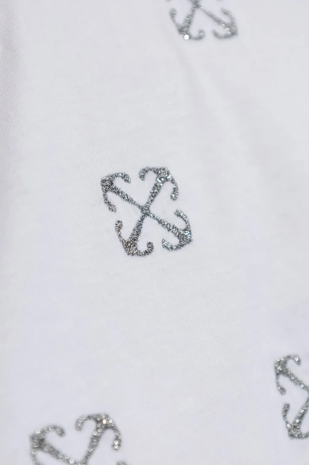 Off-White All-Over Logo Cropped T-Shirt