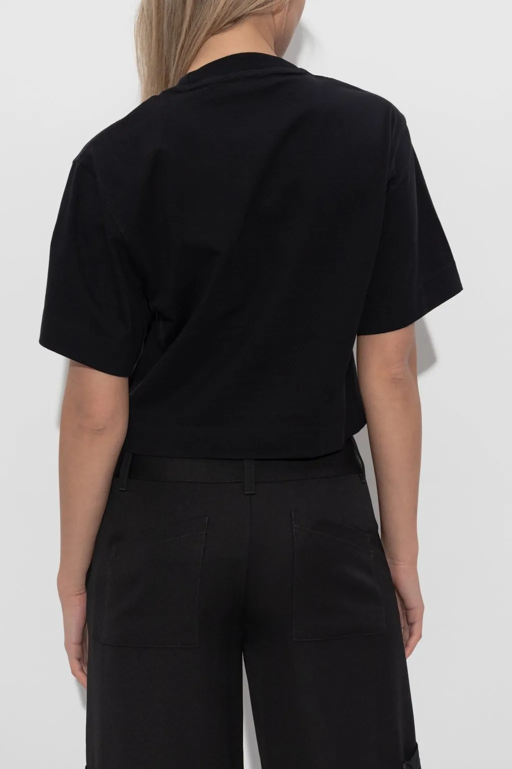 Off-White Logo Embellished Cropped T-Shirt