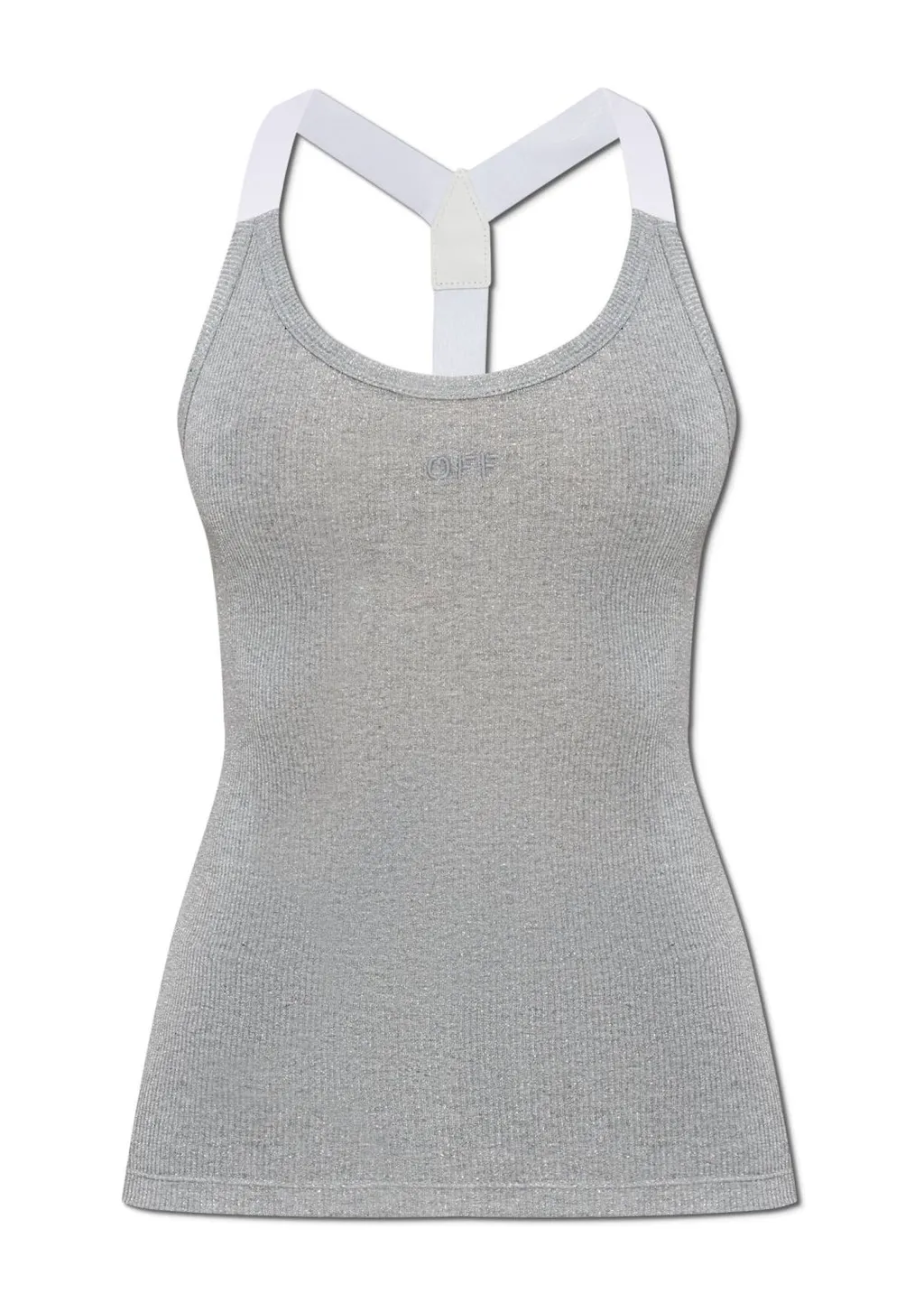 Off-White Logo Embroidered Ribbed Tank Top