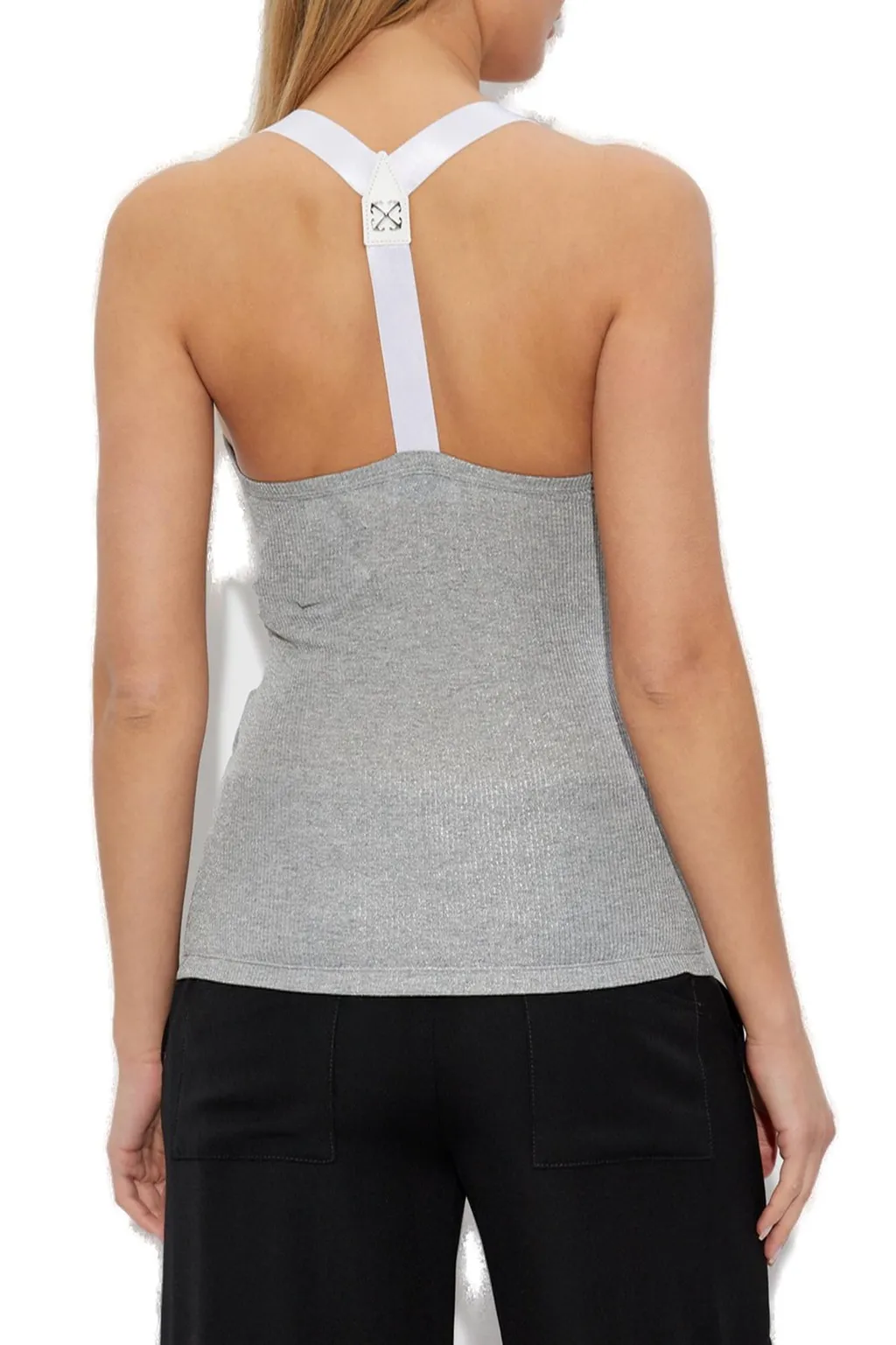 Off-White Logo Embroidered Ribbed Tank Top