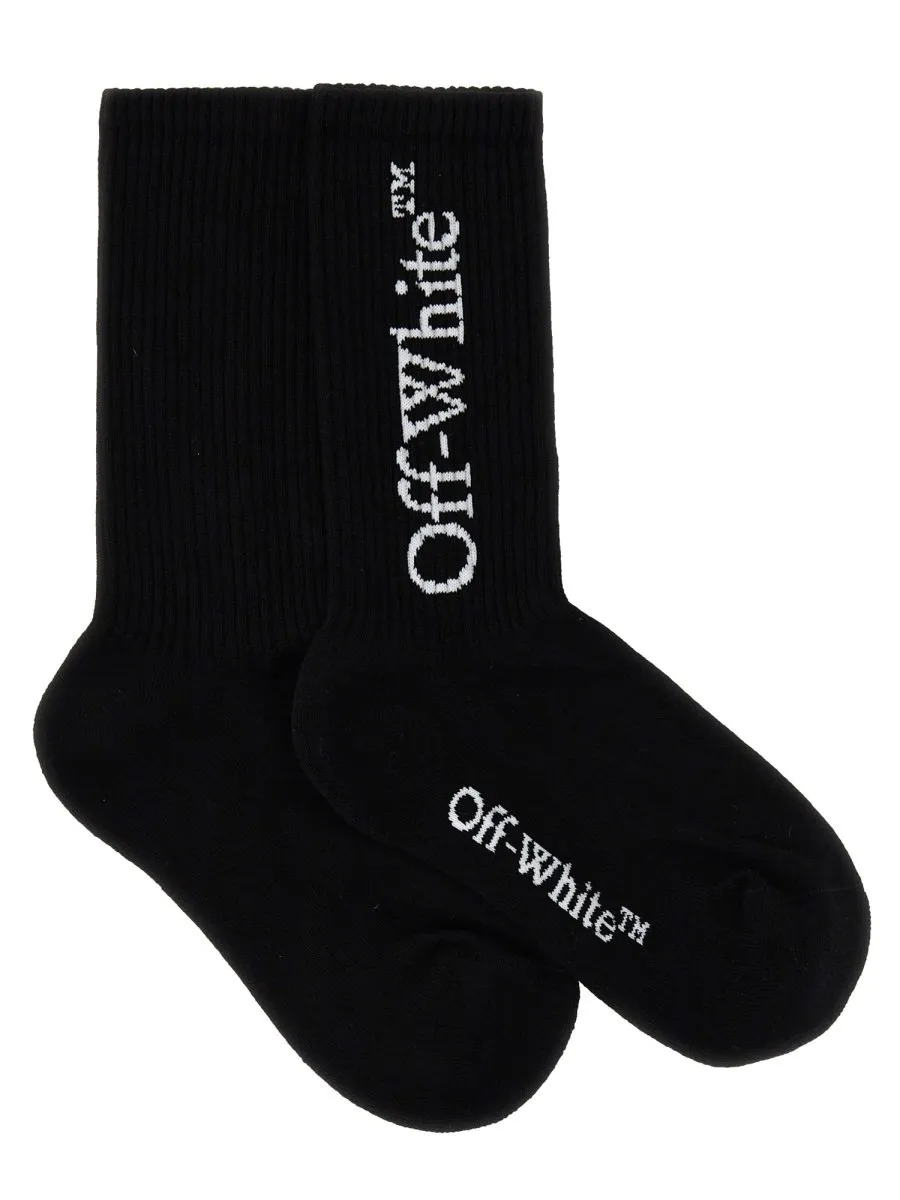 Off-White Logo Intarsia Socks