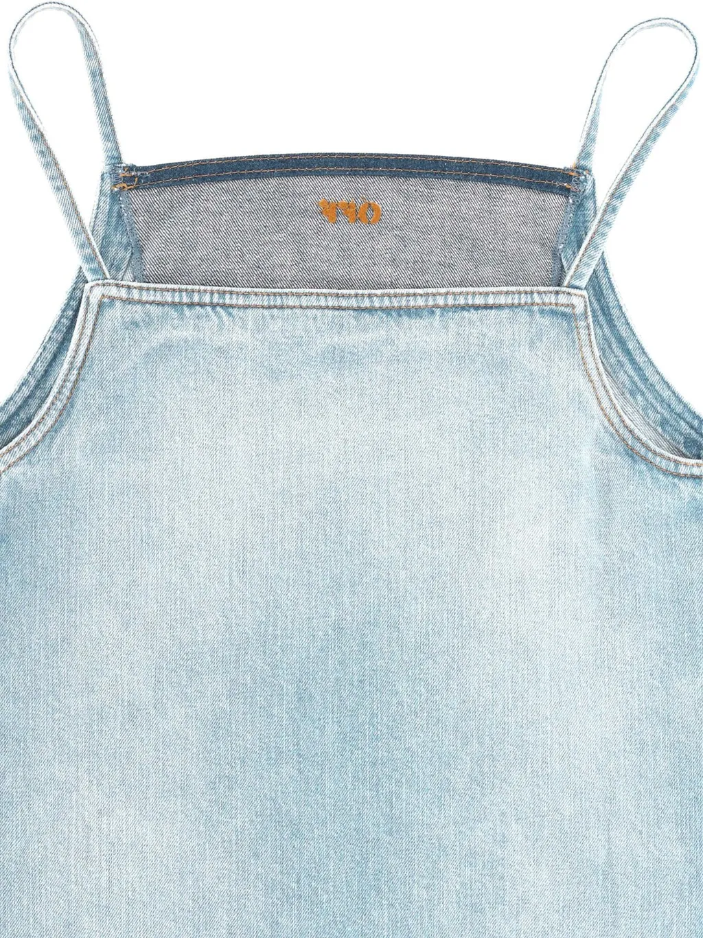 Off-White Frayed Denim Mini Dress