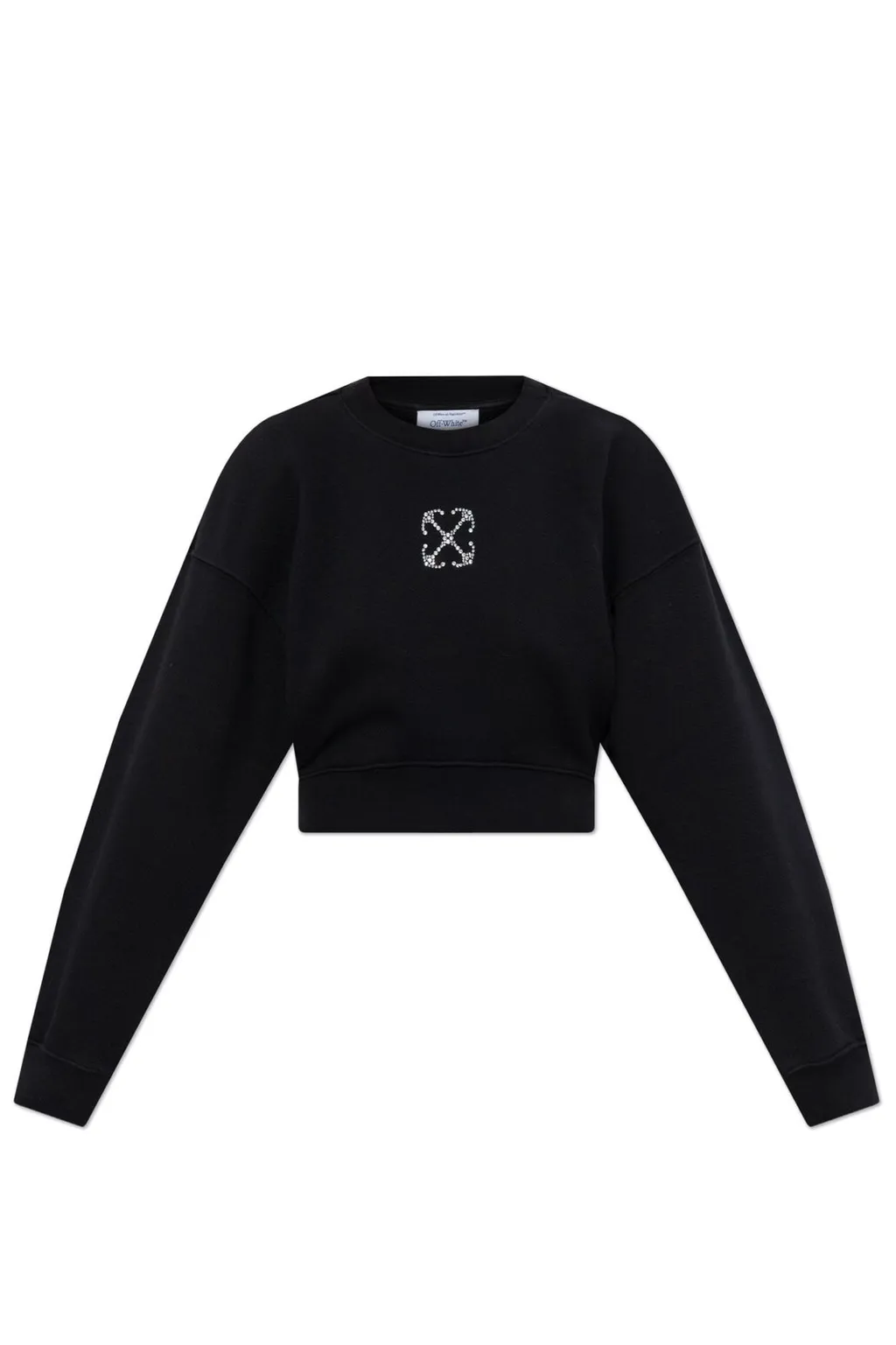Off-White Logo Embellished Cropped Sweatshirt