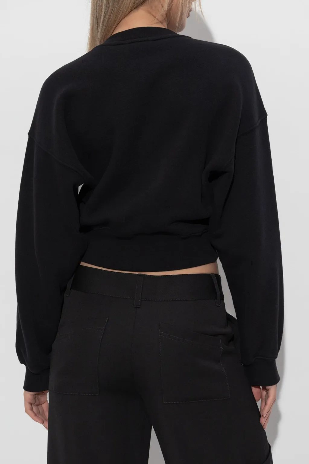 Off-White Logo Embellished Cropped Sweatshirt