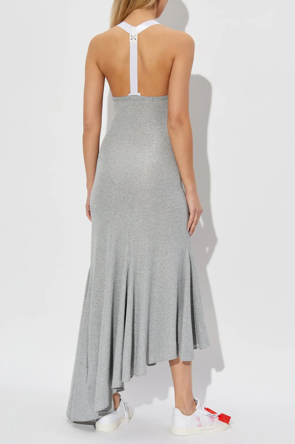 Off-White Cut-Out Asymmetric Dress