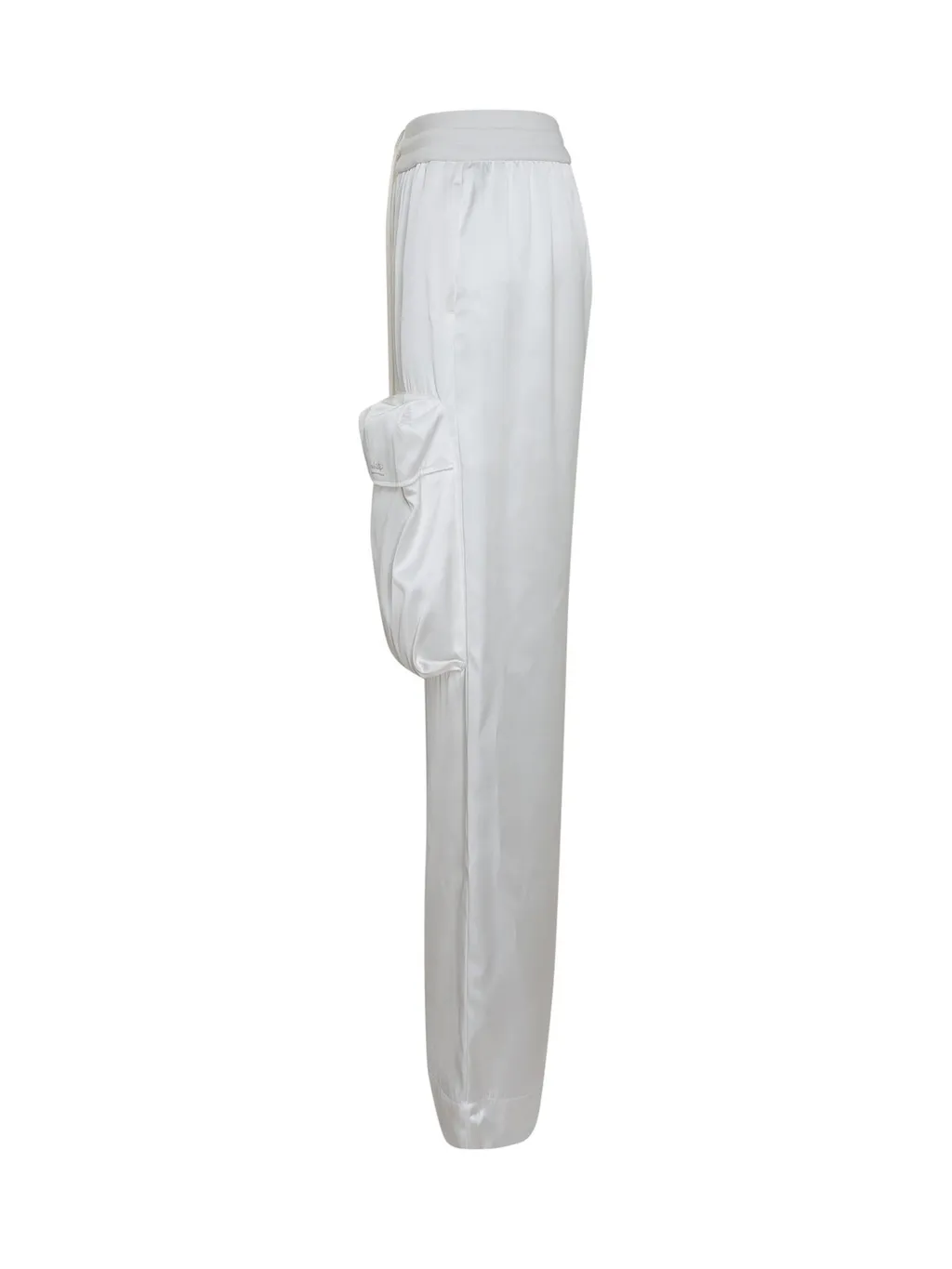 Off-White Drawstring Wide Leg Trousers