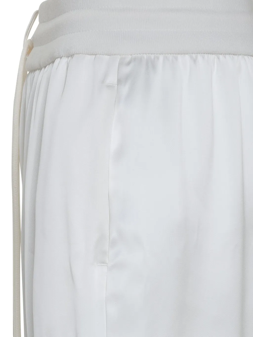 Off-White Drawstring Wide Leg Trousers