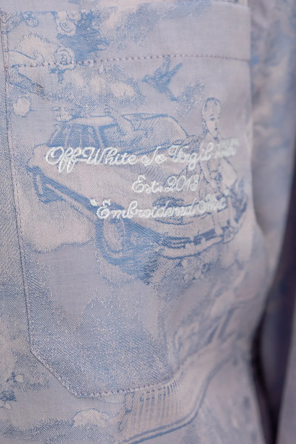 Off-White Patterned Short-Sleeve Shirt
