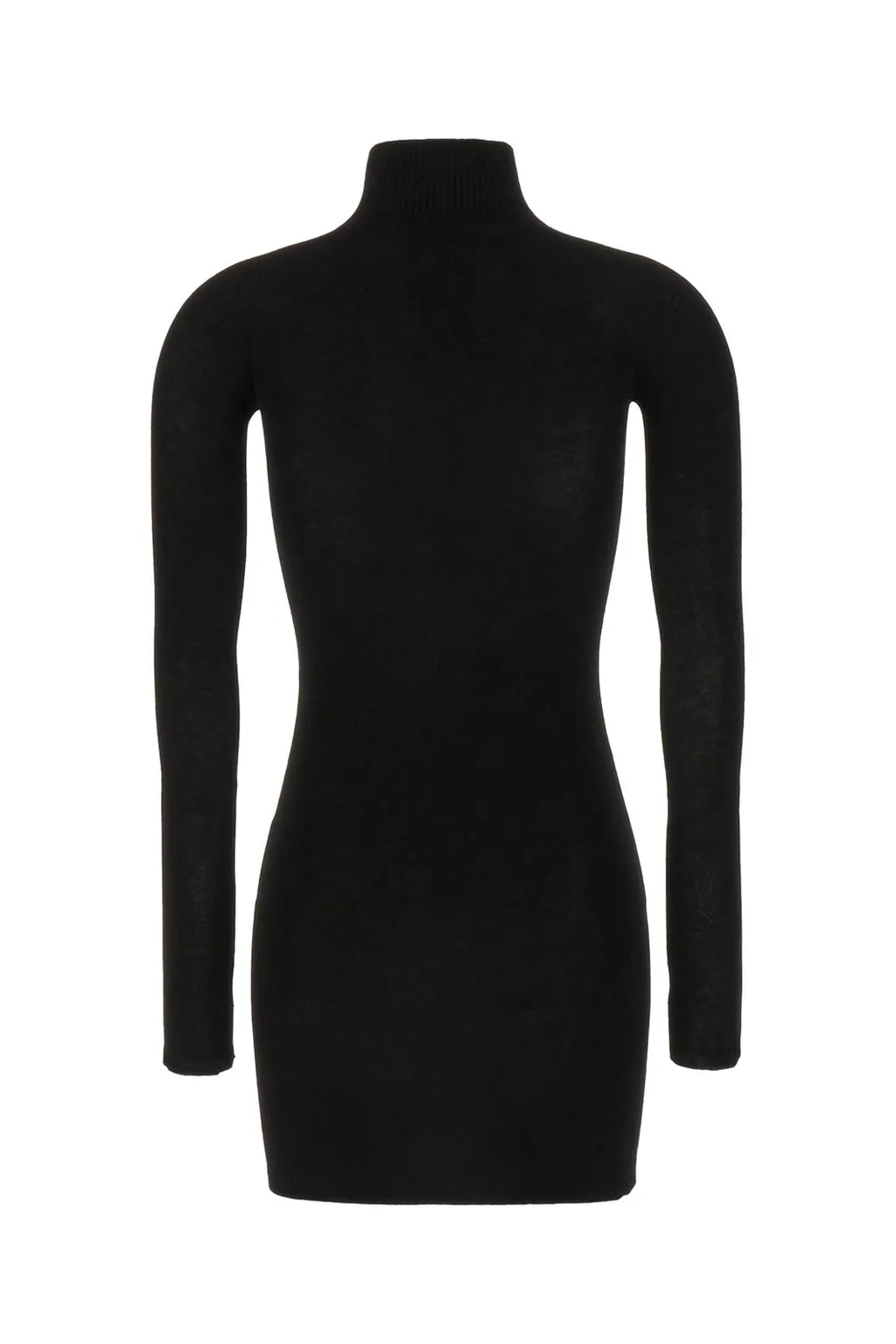 Off-White High-Neck Knitted Mini Dress